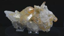 Load and play video in Gallery viewer, Golden Healer Quartz Crystal Cluster (Medium) 10in x 6in x 5in - SN AM000060
